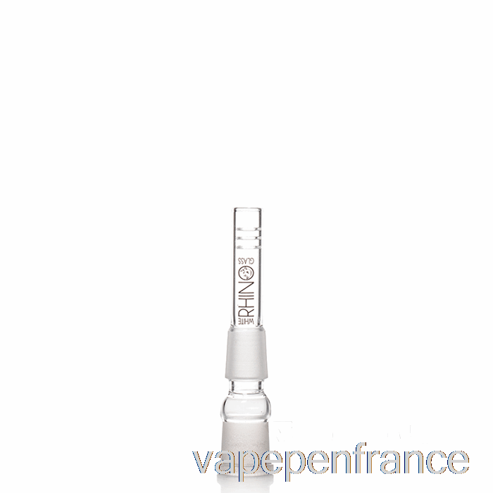 Stylo Vape à Tige En Verre De Rhinocéros Blanc 19/19 De 3 Pouces